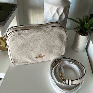 Coach Double zipped pebbled leather Jes crossbody